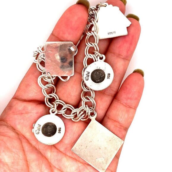 925 Weight Watcher Charm Bracelet - Picture 3 of 5